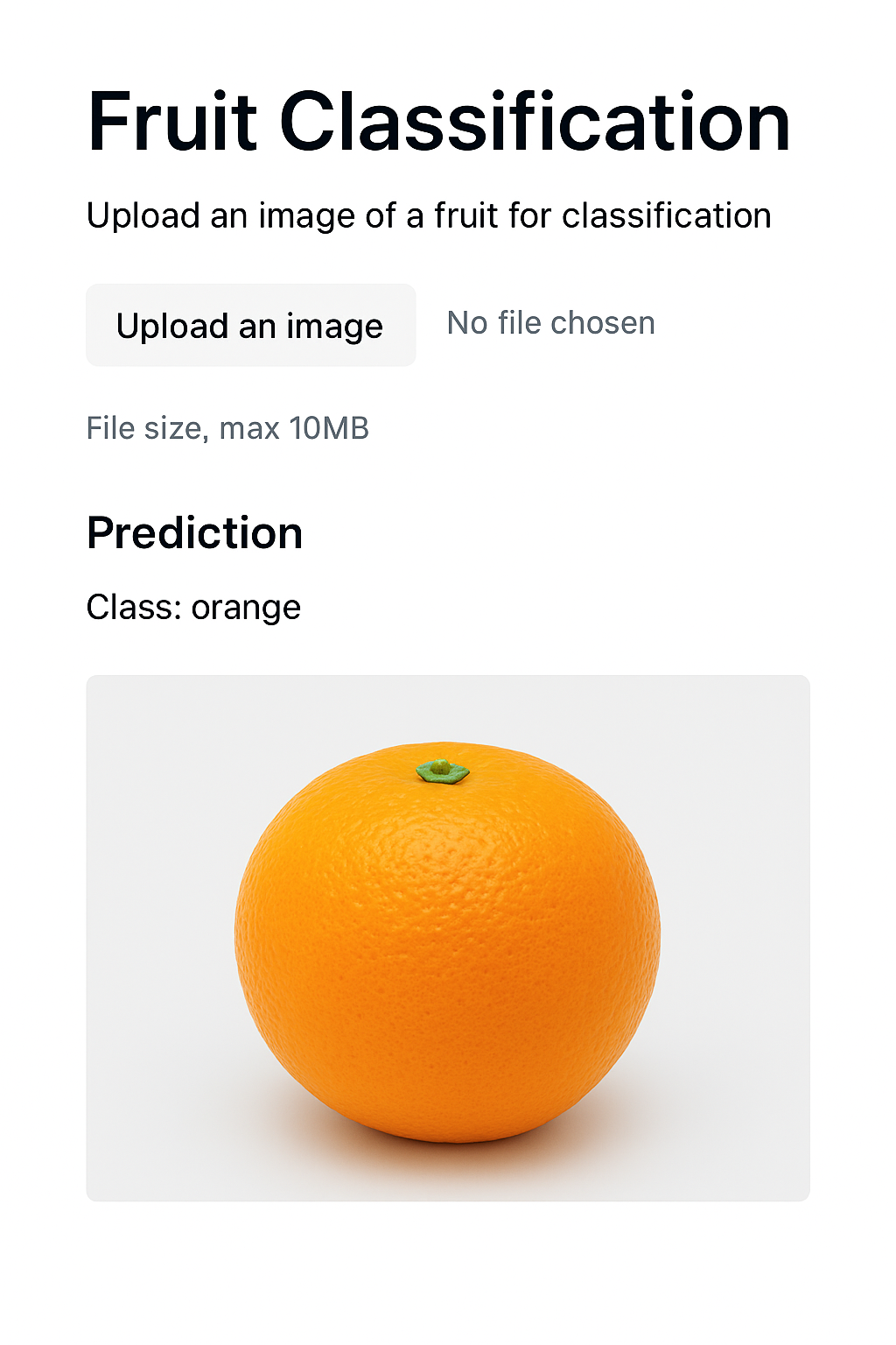 Fruit Classification Result 2